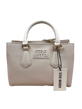 Steve Madden Pebbled 10" x 7.5" Faux Leather Satchel Accents Matching Wallet